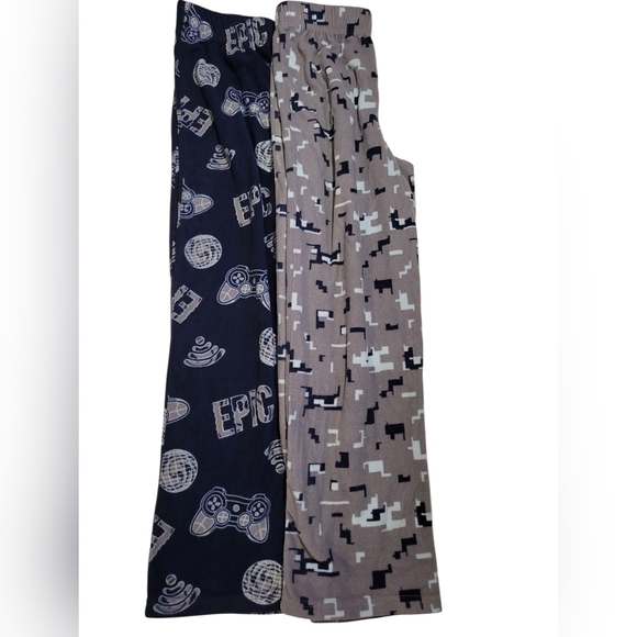 Boys 2 Pack Cuddl Duds Blue and Gray Pajama Pants - Picture 5 of 5